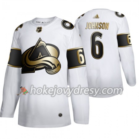 Pánské Hokejový Dres Colorado Avalanche Erik Johnson 6 Adidas 2019-2020 Golden Edition Bílá Authentic